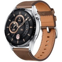 Huawei Watch GT 3 Classic 46 mm Edelstahl, braunes