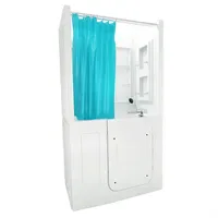 AcquaVapore Seniorendusche und Sitzwanne Kombination Wanne mit Tür S08D-B-L
