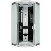 AcquaVapore D46-23M0-EC Komplettdusche 100 x 100 cm schwarz Sicherheitsglas