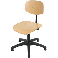 Stier Arbeitsstuhl mit Gleitern Sitzhöhe 420-610 mm Buche natur