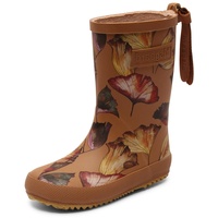 Bisgaard Unisex Kinder Fashion Rain Boot, Camel Flowers, 24