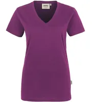 Hakro Damen V-Shirt Classic aubergine XS