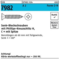 OEM Senkblechschraube DIN 7982 PH/Spitze C 2,9x 9,5-H A