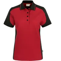 Hakro Damen Poloshirt Contrast Mikralinar® rot/anthrazit, XL