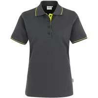 Hakro Damen Poloshirt Casual 203 anthrazit/kiwi, XS