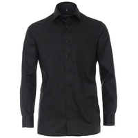 CasaModa Businesshemd Casamoda Businesshemd uni schwarz 39