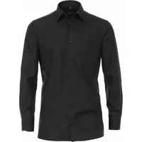 CasaModa Businesshemd Casamoda Businesshemd uni schwarz 40