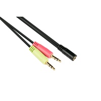 Good Connections 4-pol. 3,5mm Klinkenbu./ 2x 3-pol. Klinkenst. schwarz
