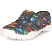 Ladeheid Kinder Hausschuhe LARW005 (Grau Dinosaurier, 35 EU) -