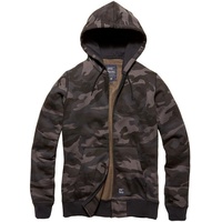 Vintage Industries Redstone Camo, Kapuzenjacke - Dunkelbraun/Schwarz/Dunkelbeige - M