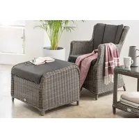 Destiny Balkonset LUNA CASA Sessel + Fußhocker, Polyrattan, vintage