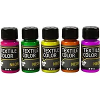 Creativ Company Creativ Company, Textilfarbe, Sortierte Farben, 5x50 ml)
