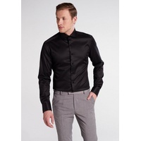 Eterna Langarmhemd "SLIM FIT", Herren, Gr. 46, Normalgrößen, schwarz,