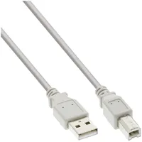 InLine USB 2.0 Kabel, A an B beige,