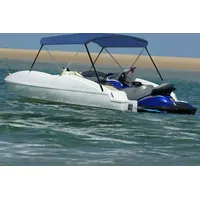 VidaXL 2-Bow Bimini Top Marineblau 180x130x110 cm