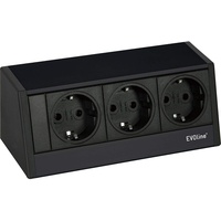EVOline 159800014900 Steckdosenelement R-Dock 3 x Schuko schwarz
