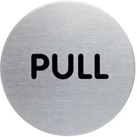 Durable Türschild Picto rund (Pull, Ø 65 mm) metallic