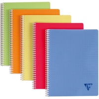 Clairefontaine 328126C - Doppelspiralbuch / Collegeblock Linicolor FRESH, 90