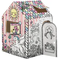 Bankers Box Ausmalbild weiß Spielhaus Einhorn