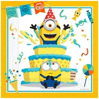 Procos Folat 92136P Servietten Minions 33x33cm-20 Stück Multicolor