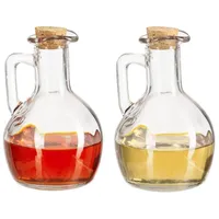 Relaxdays 20 x Öl- & Essigkanne, Glas Hellbraun,Transparent