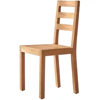 Tikamoon Stuhl Sitzgelegenheit massives Teak helles Holz Wohnzimmer Alto