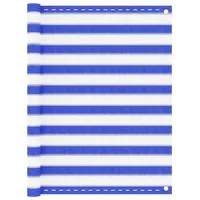 VidaXL Balkon-Sichtschutz Blau und Weiß 120x400 cm HDPE