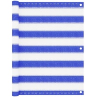 VidaXL Balkon-Sichtschutz Blau und Weiß 75x400 cm HDPE