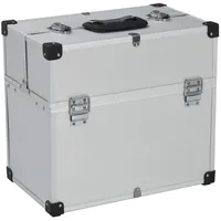 VidaXL Werkzeugkoffer 38x22,5x34 cm Silbern Aluminum