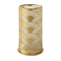 Duni Kerzenhalter Peacock gold Metall, 140 x Ø 75