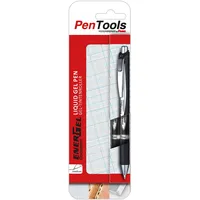 Pentel ENERGEL BLP77 Gelschreiber schwarz/silber 0,35 mm, Schreibfarbe: schwarz,