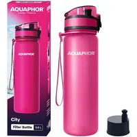 Aquaphor City Filterflasche 500ml Pink I Flasche mit Wasserfilter