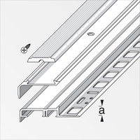 Alfer Komplett-Set 1 m, 8 mm Aluminium eloxiert silber,