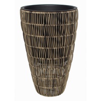 Trendline Polyrattan Pflanztopf Ø 30 x 48cm braun mit