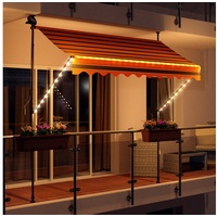 Swing&Harmonie LED Klemmmarkise 300 x 150 cm schwarz/orange