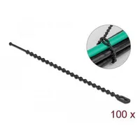 DeLock 19566 Kabelbinder schwarz 100 Stück