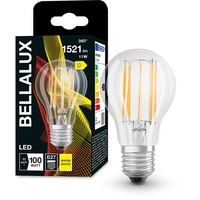 Bellalux LED-Lampe, E27, Warmweiß (2700K), Klares Filament, Birennform, Ersatz