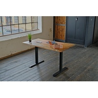 KAWOLA Schreibtisch LORA elektrisch höhenverstellbarer Schreibtisch 120x80cm mit Baumkante