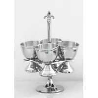 Casa Padrino Luxus Eierbecher Set mit Ständer Streuer Messing