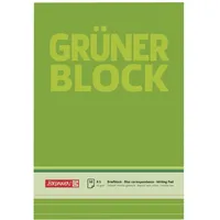 Brunnen Briefblock DIN A5 Grün liniert