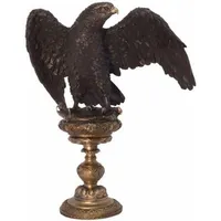 Casa Padrino Art Deco Bronze Skulptur Adler auf Sockel