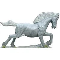 Casa Padrino Luxus Deko Stein Skulptur Pferd Grau 95