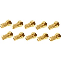 ShiverPeaks SHVP 85002-10AG F-Stecker, 4.0 vergoldet, mit großer Mutter,