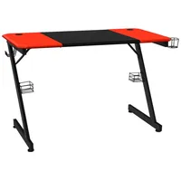 Costway Z-förmige Gaming Tisch, Computertisch,
