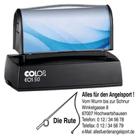 Colop Textstempel, individualisierbar EOS 50 selbstfärbend blau, schwarz, rot