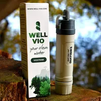 WELLVIO Viostraw | Wasserfilter Strohhalm | zweistufige Filtration: Aktivkohle