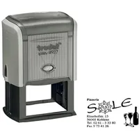 Trodat Textstempel, individualisierbar printy 4927 selbstfärbend schwarz mit Logo