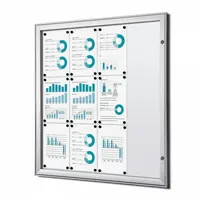 Showdown® Displays Schaukasten S B1 grau 12x DIN A4