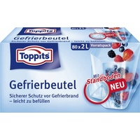 Toppits Toppits® Gefrierbeutel Vorratspack 2 Liter, 3-Schicht-Spezialfolie, mit Standboden,
