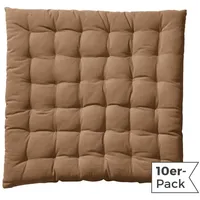 REDBEST Stuhlkissen Stuhlkissen 10er-Pack, Uni braun